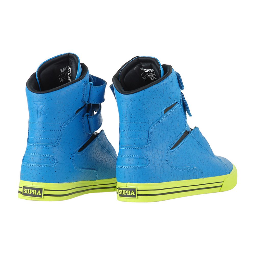 Baskets Montantes Supra TK Society Bleu Tuf Blue Crackle Femme | TMC-68867286